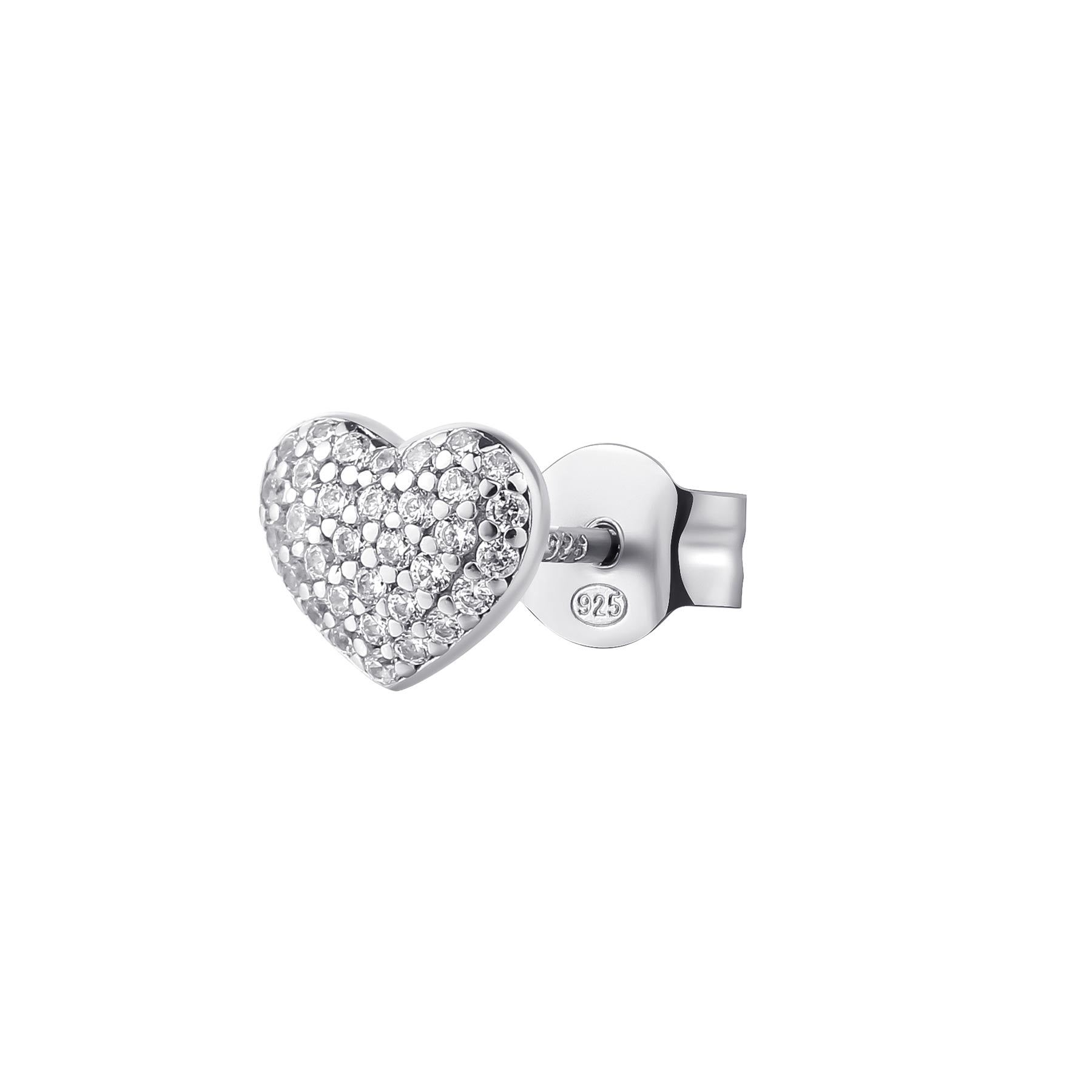 Rosato Orecchino Singolo A Cuore In Argento 925 Con Placcatura Oro Rosa E Smalto Rosso – Collezione Allegra RZO019 - 2