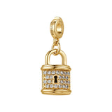 Rosato Charm Lucchetto storie - STORIE - ottone