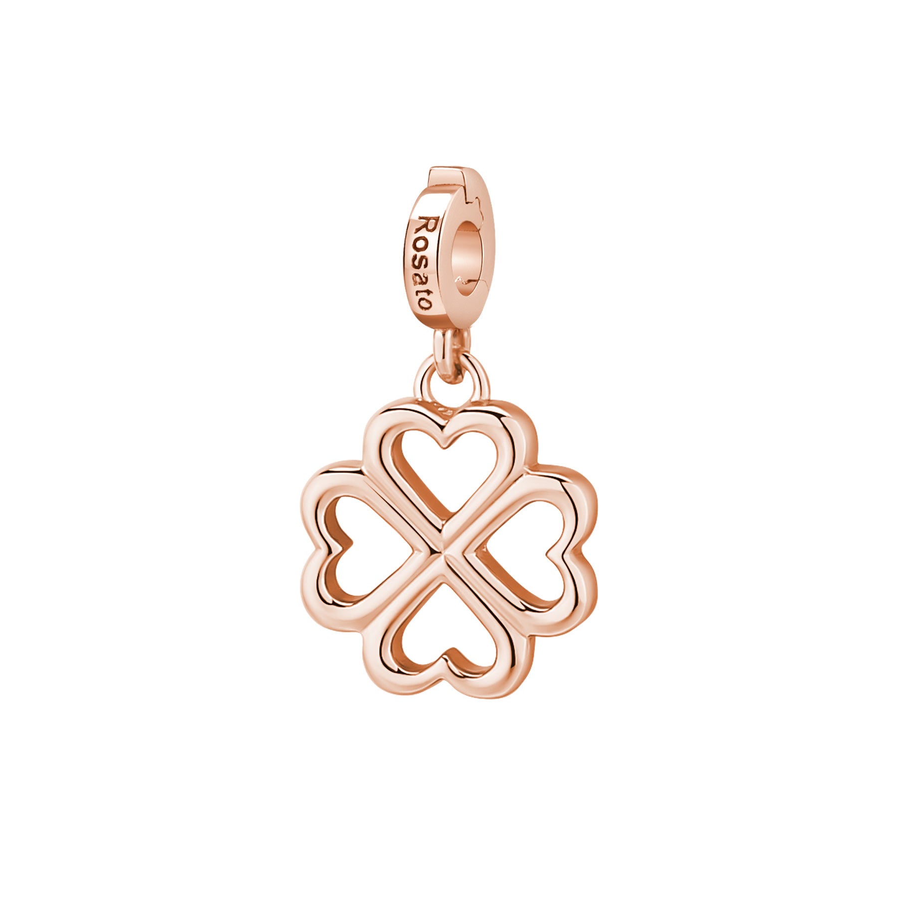 Rosato Charm Quadrifoglio storie - STORIE - argento