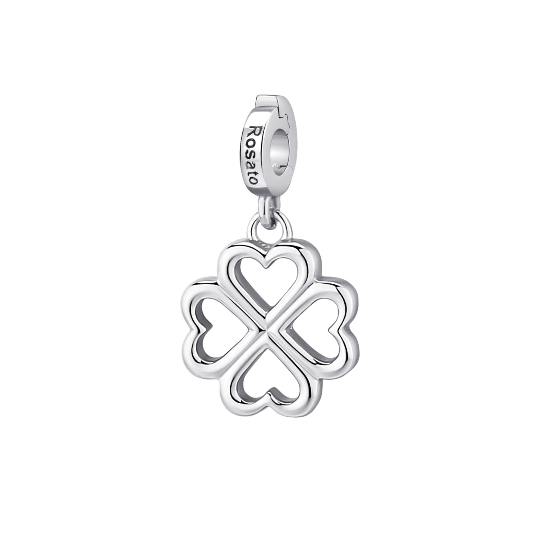 Rosato Charm Quadrifoglio storie - STORIE - argento