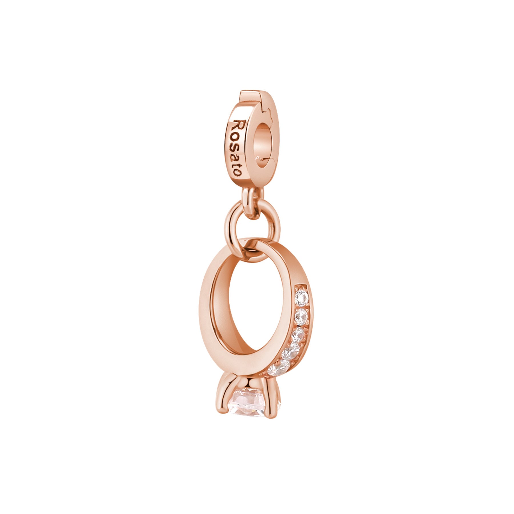 Rosato Charm Solitario storie - STORIE - argento