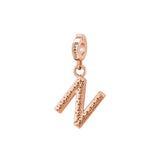 Rosato Charm Lettera N storie - STORIE - argento