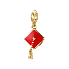 Rosato Charm Cappello laurea storie - STORIE - ottone