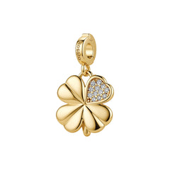 Rosato Charm quadrifoglio storie - STORIE - ottone