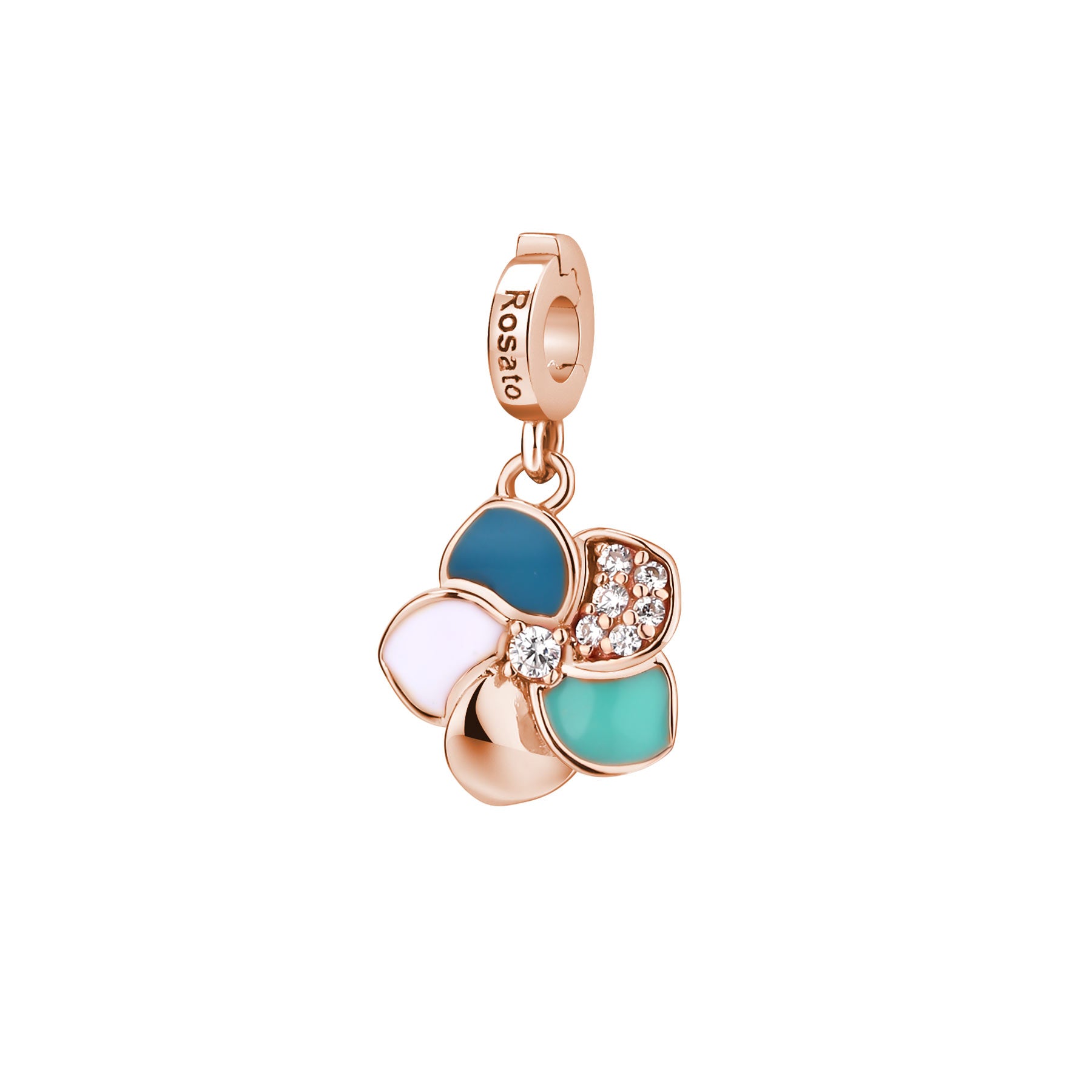 Rosato Charm fiore storie - STORIE - argento