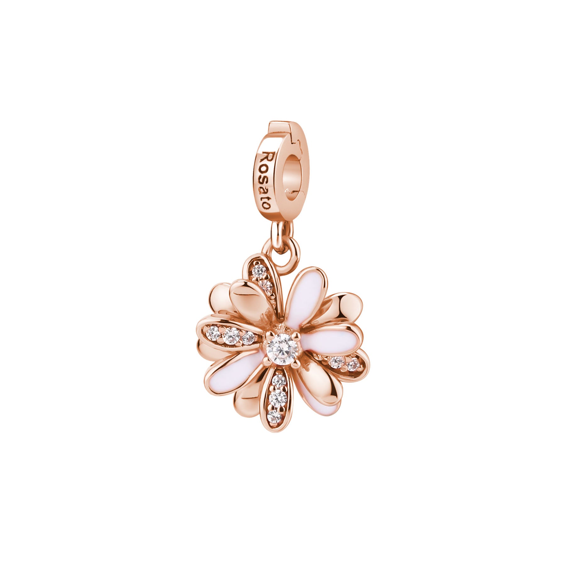 Rosato Charm fiore storie - STORIE - argento
