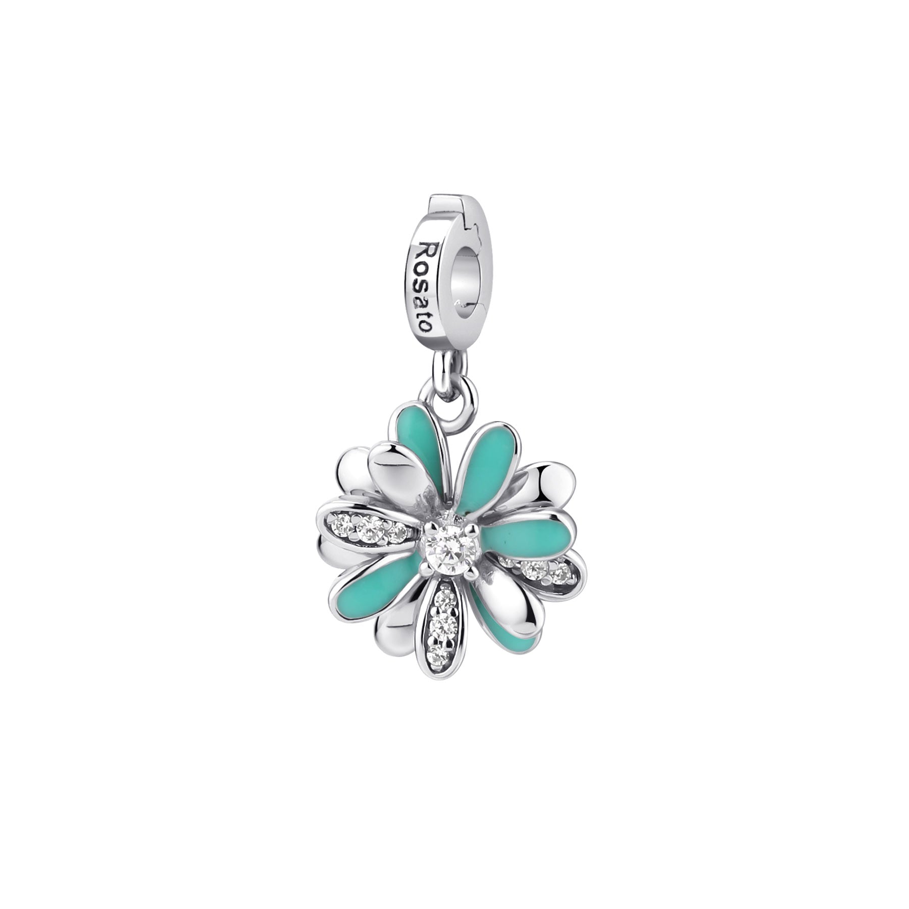 Rosato Charm fiore storie - STORIE - argento