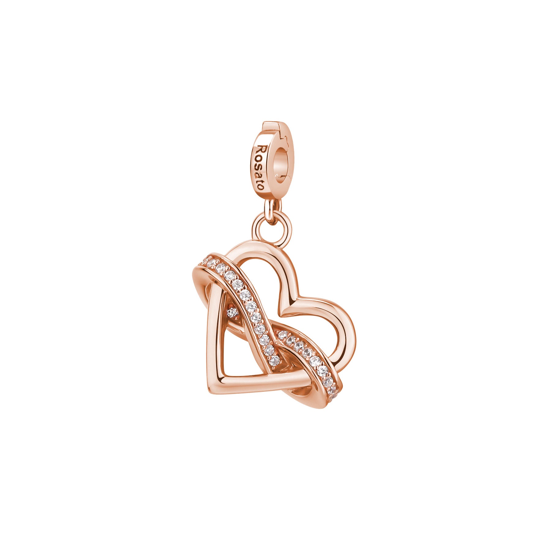 Rosato Charm Cuore Infinito storie - STORIE - argento