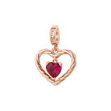 Rosato Charm Cuore storie - STORIE - argento