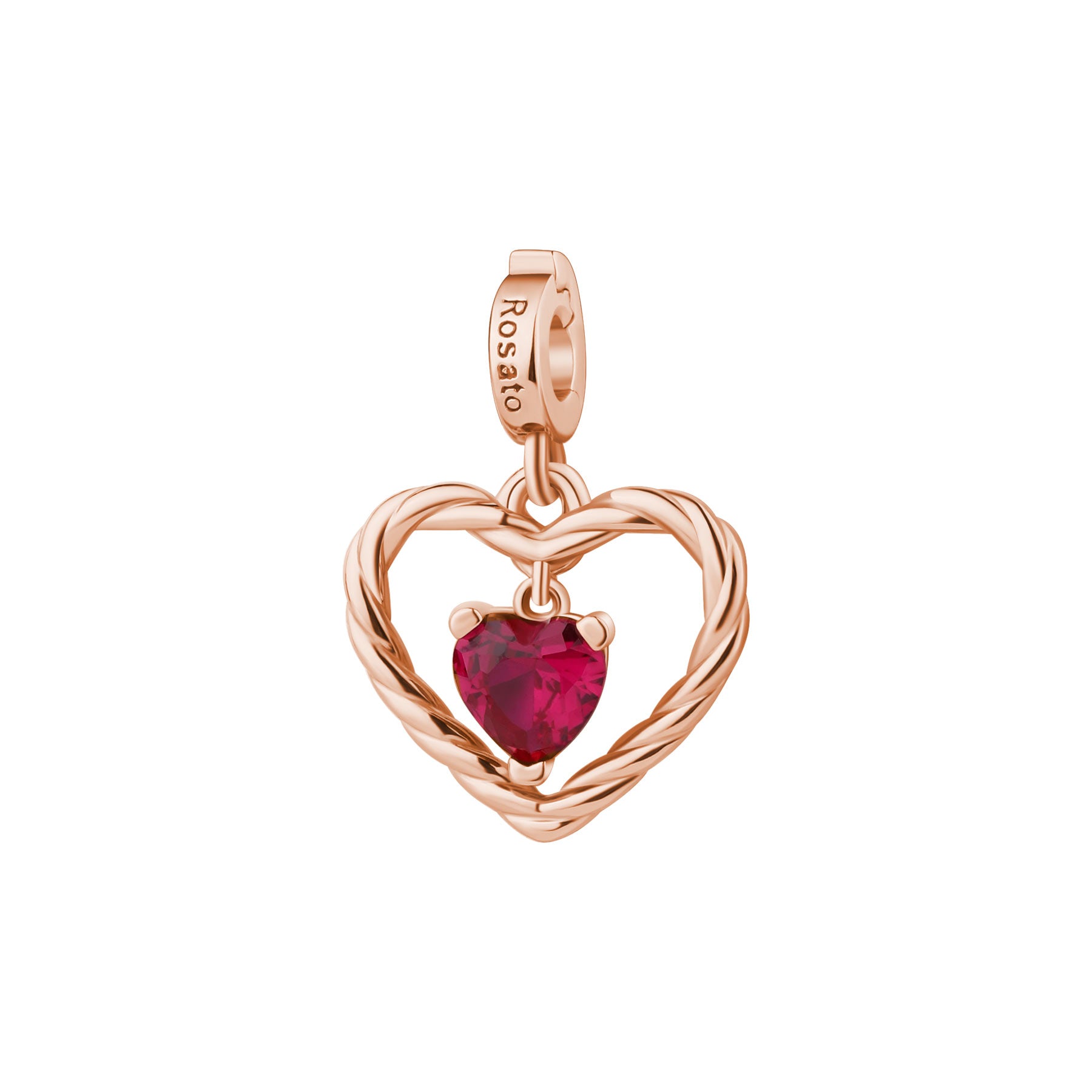 Rosato Charm Cuore storie - STORIE - argento