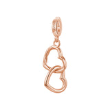 Rosato Charm Cuori intrecciati storie - STORIE - argento