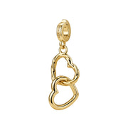Rosato Charm Cuori intrecciati storie - STORIE - ottone