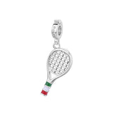 Rosato Charm racchetta da tennis storie - STORIE - argento