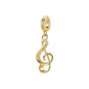 Rosato Charm Chiave di violino storie - STORIE - ottone