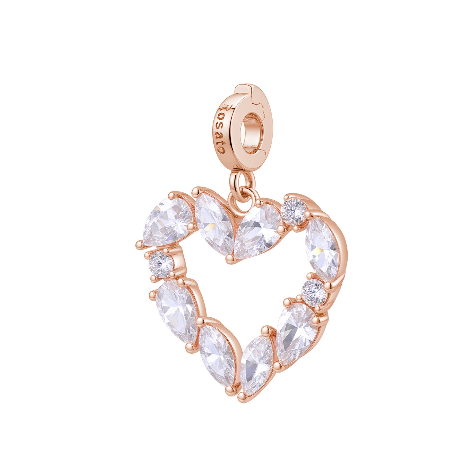 Rosato Charm Cuore storie - STORIE - argento