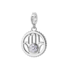 Rosato Charm Mano di Fatima storie - STORIE - argento