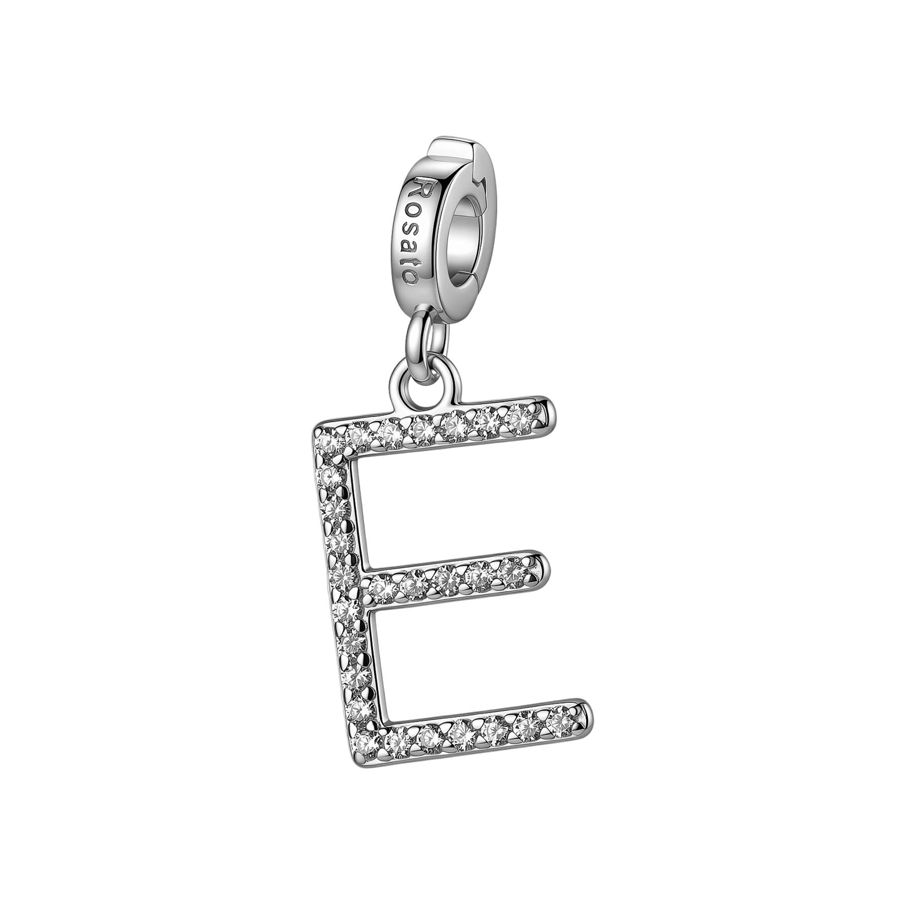 Rosato Charm lettera E Storie - STORIE - argento