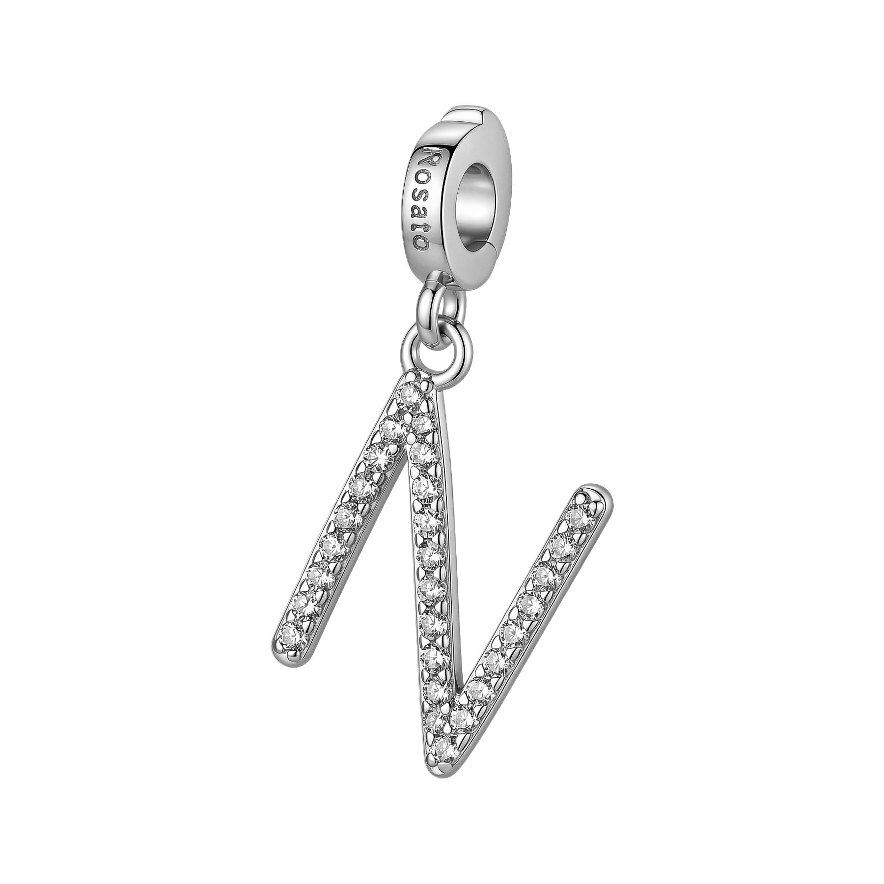 Rosato Charm lettera N Storie - STORIE - argento