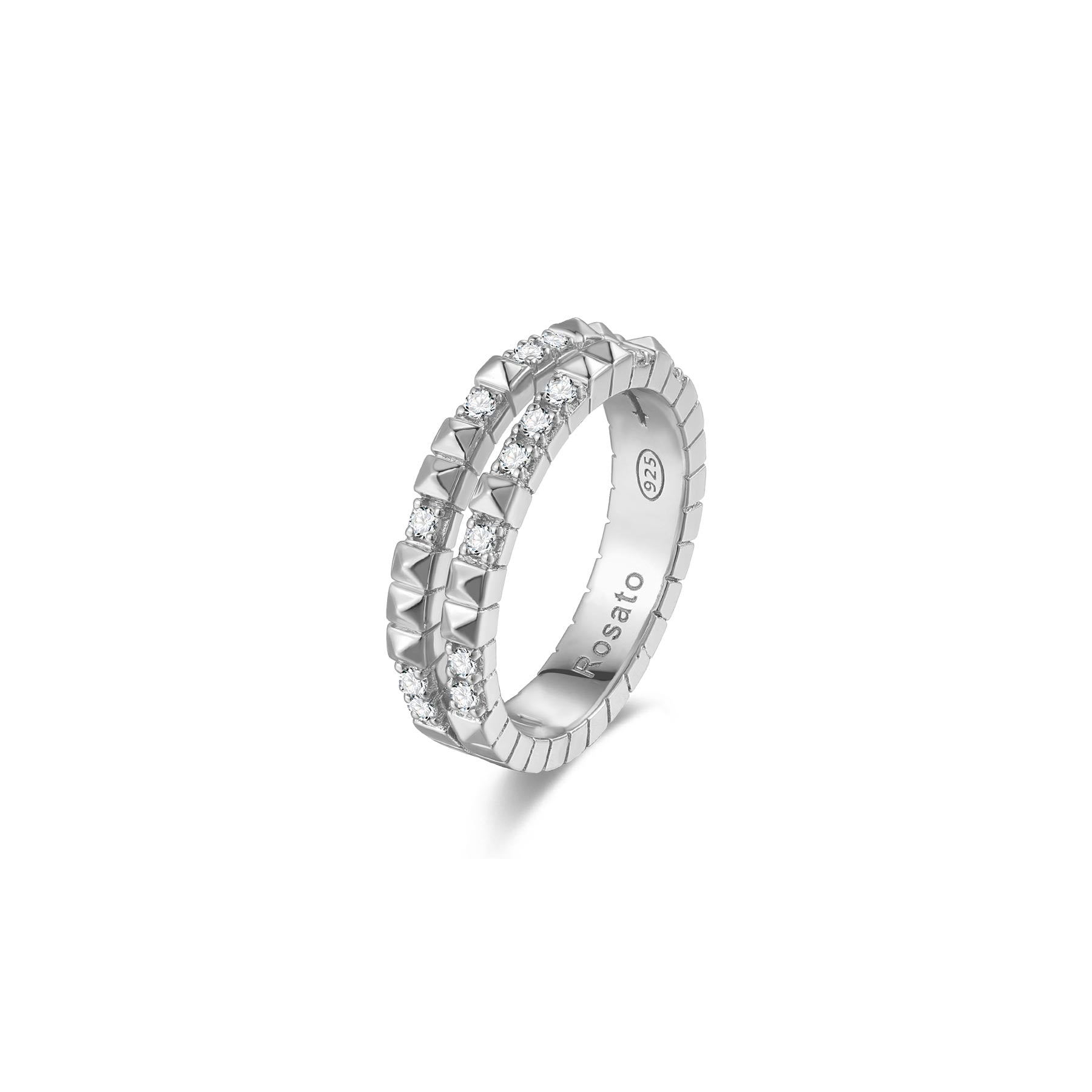 Rosato Anello cubica - CUBICA - argento