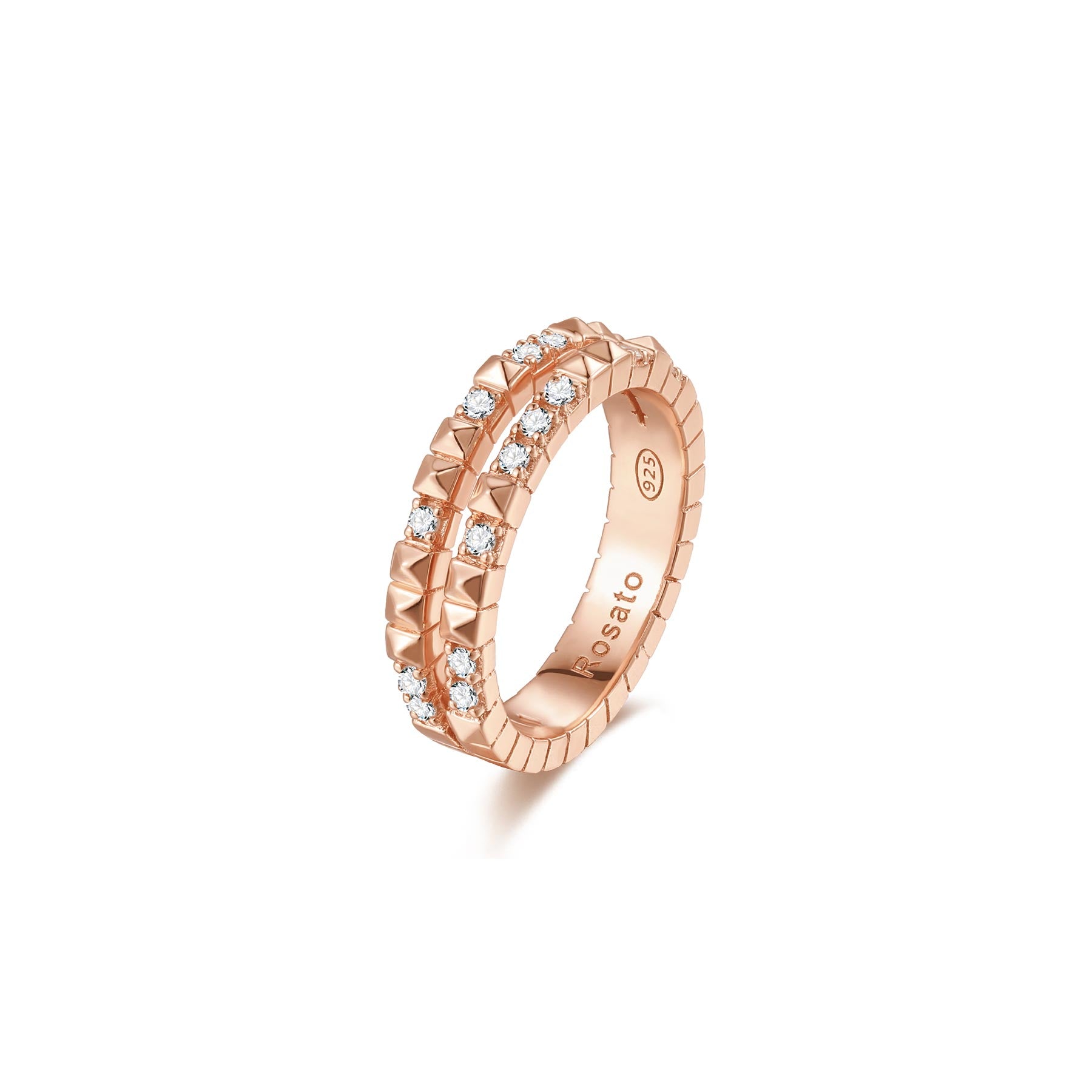 Rosato Anello cubica - CUBICA - argento