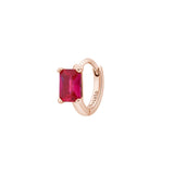 Rosato Mono orecchino cerchietto pietra allegra - ALLEGRA - argento