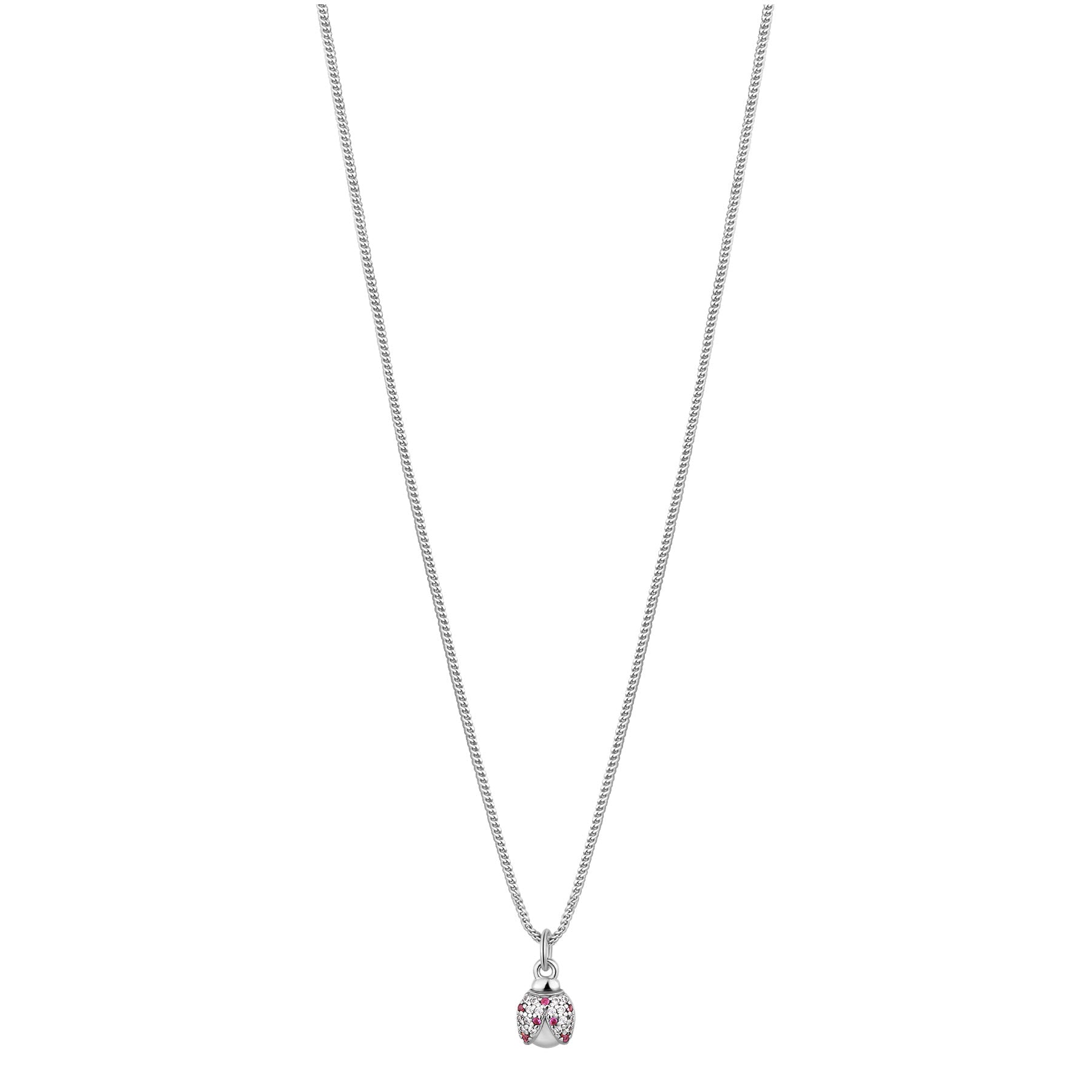 Rosato collana coccinella allegra - ALLEGRA - argento