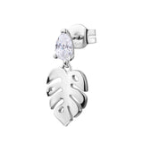 Rosato Mono orecchino foglia allegra - ALLEGRA - argento