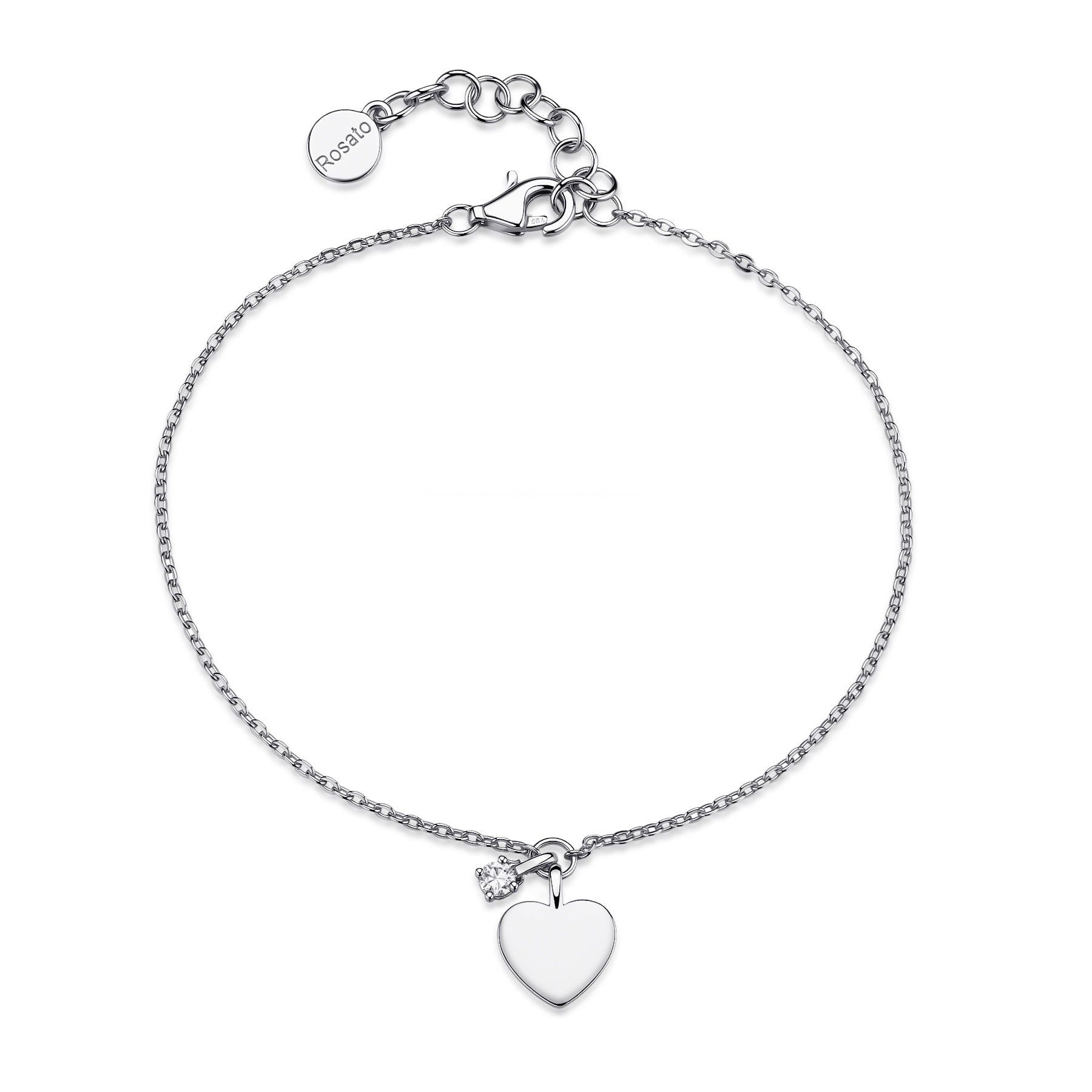 Rosato Bracciale morbido cuore Allegra - ALLEGRA - argento