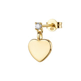 Rosato Mono orecchino lobo cuore Allegra - ALLEGRA - argento