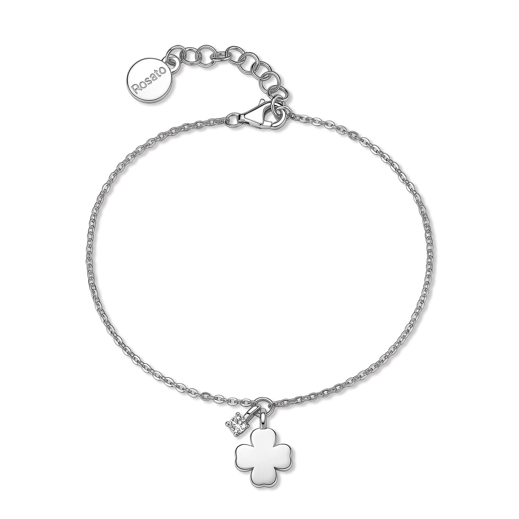 Rosato Bracciale morbido quadrifoglio Allegra - ALLEGRA - argento