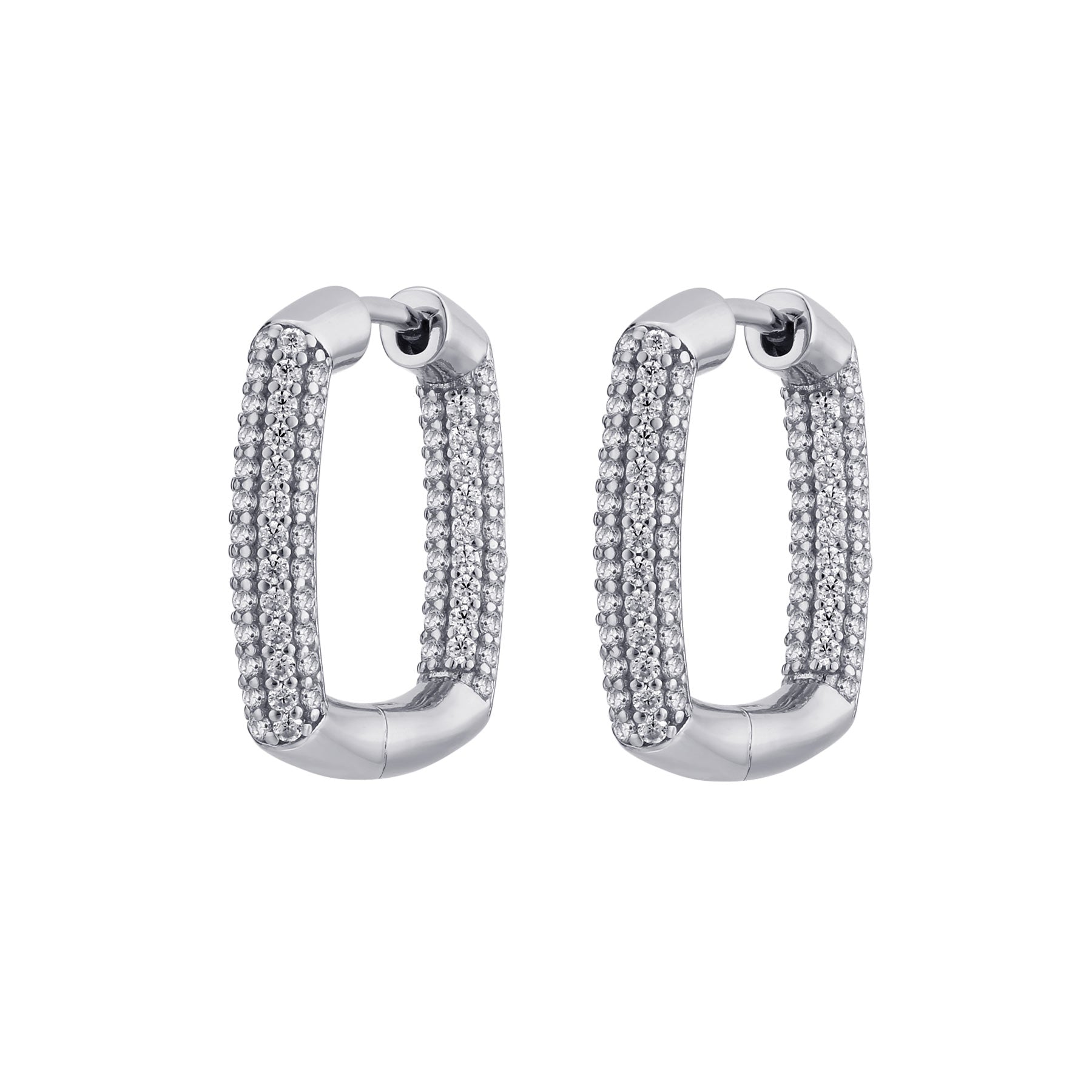 Rosato Orecchini quadrati bianca - BIANCA - argento