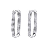 Rosato Orecchini rettangolari bianca - BIANCA - argento