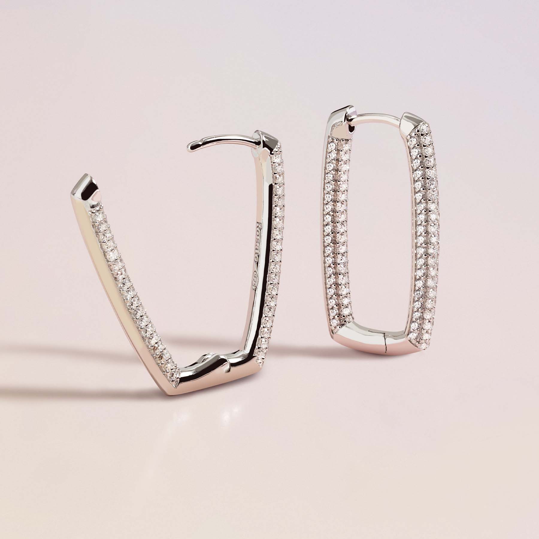 Rosato Orecchini rettangolari bianca - Vista 2