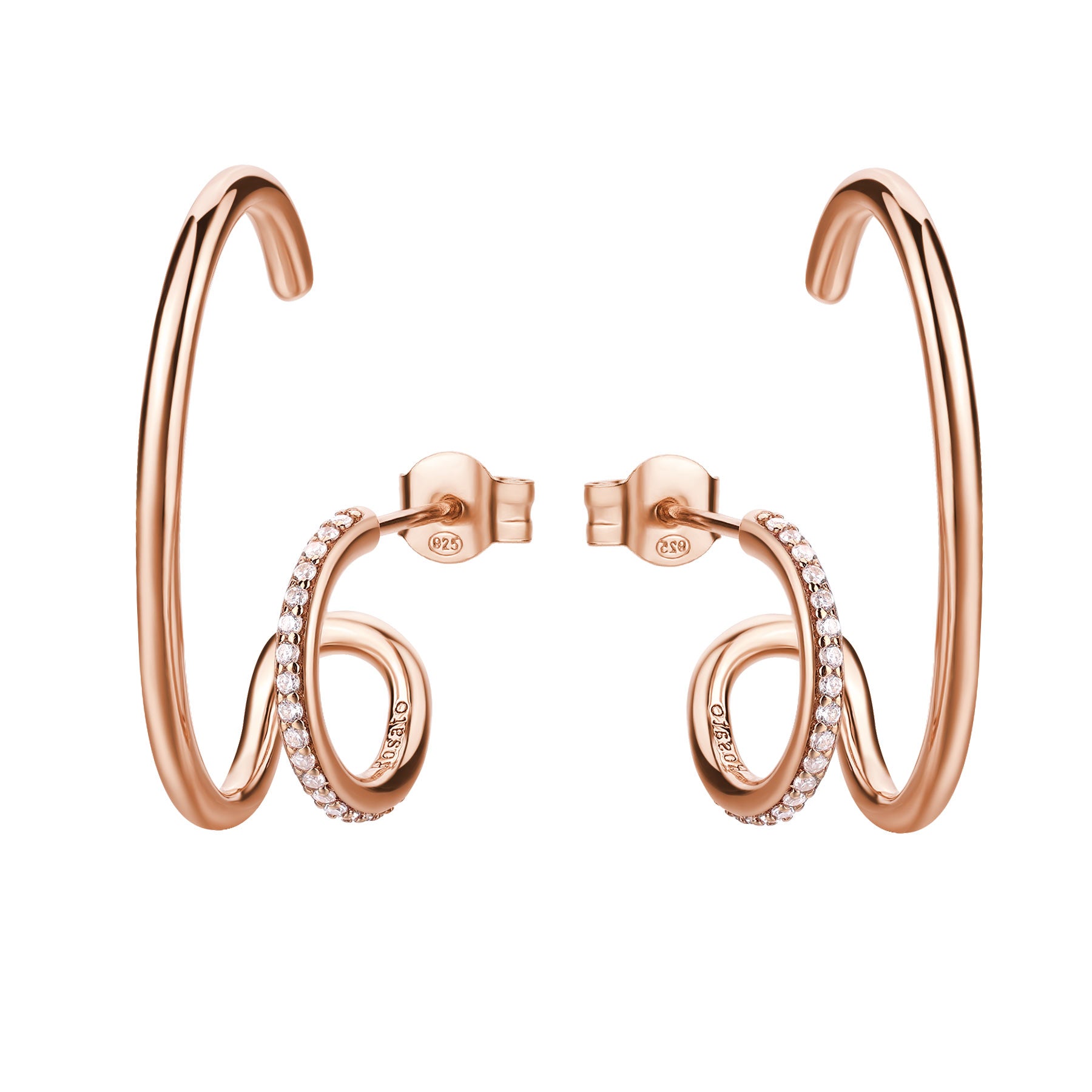 Rosato Orecchini doppi bianca - BIANCA - argento