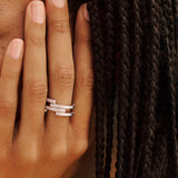 Rosato Anello fascia bianca - Vista 3