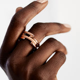 Rosato Anello fascia bianca - Vista 2