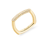 Rosato Anello quadrato bianca - BIANCA - argento