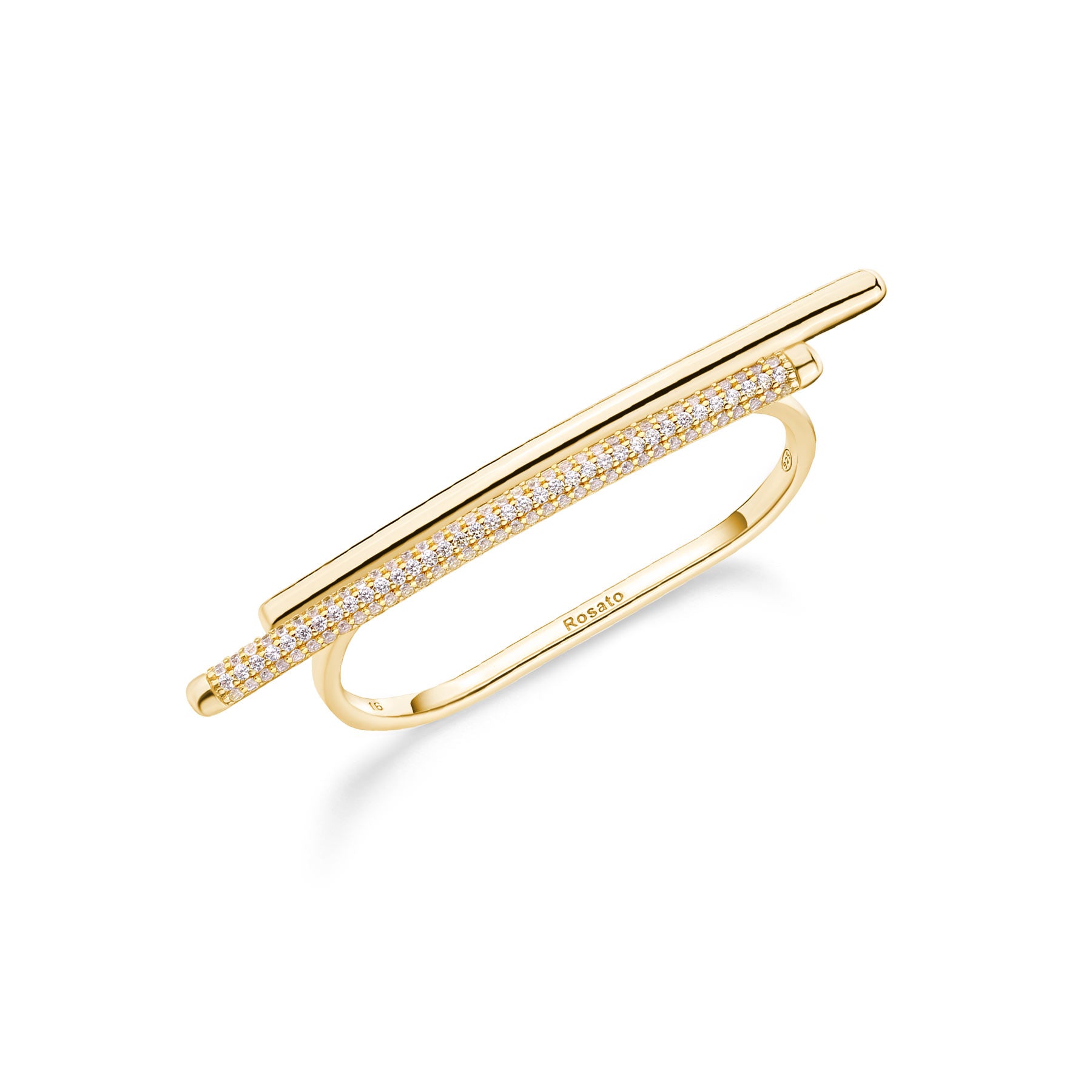 Rosato Anello doppio bianca - BIANCA - argento