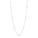 Rosato Collana lunga palline storie - STORIE - argento