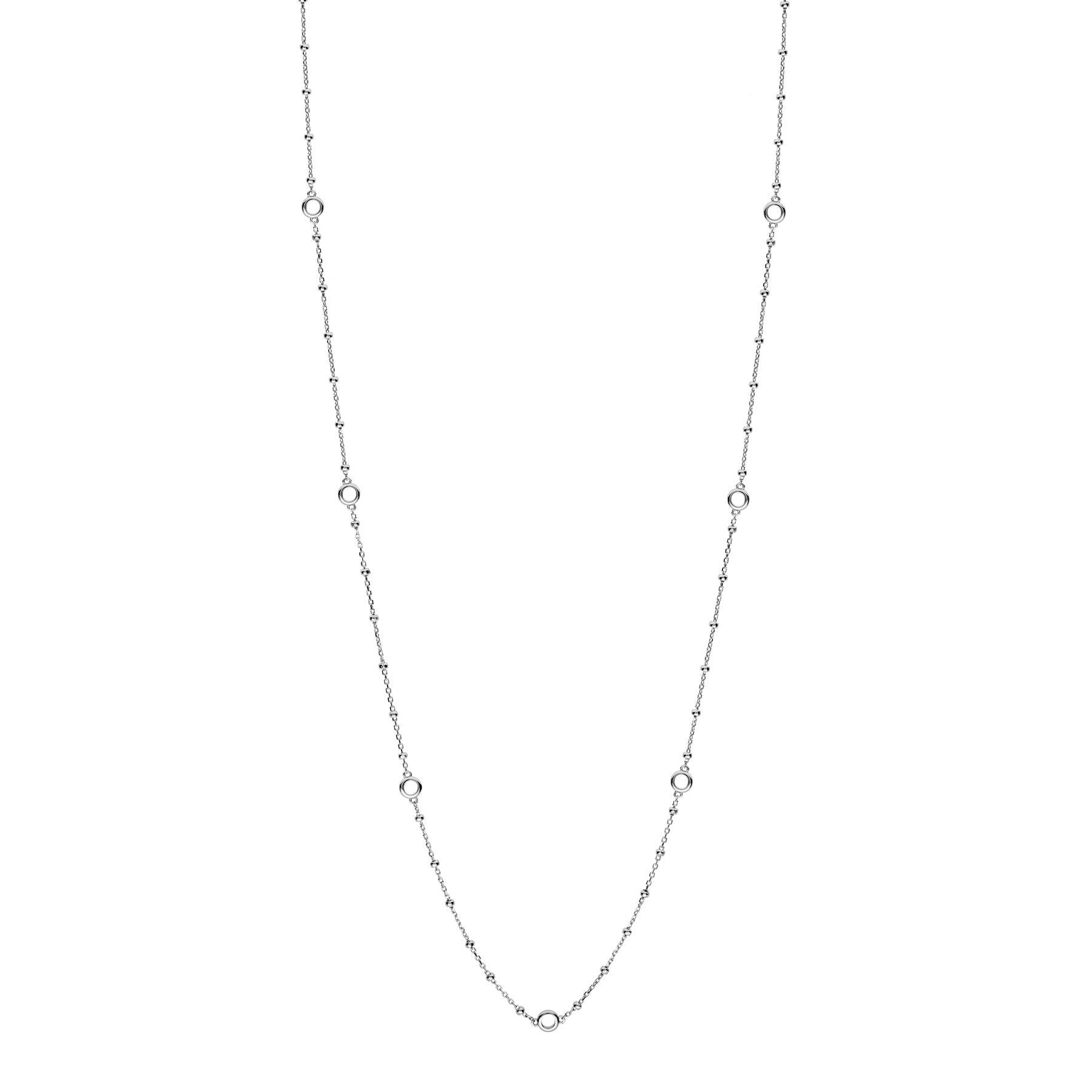 Rosato Collana lunga palline storie - STORIE - argento