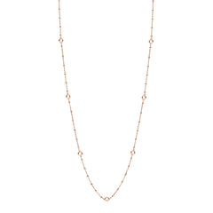 Rosato Collana lunga palline storie - STORIE - argento
