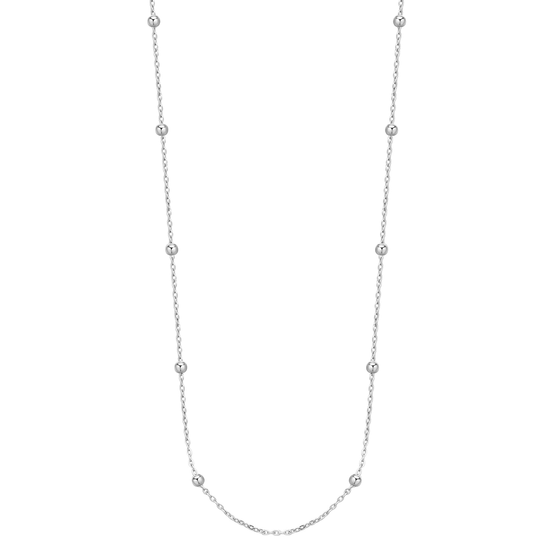 Rosato Collana lunga con palline storie - STORIE - argento