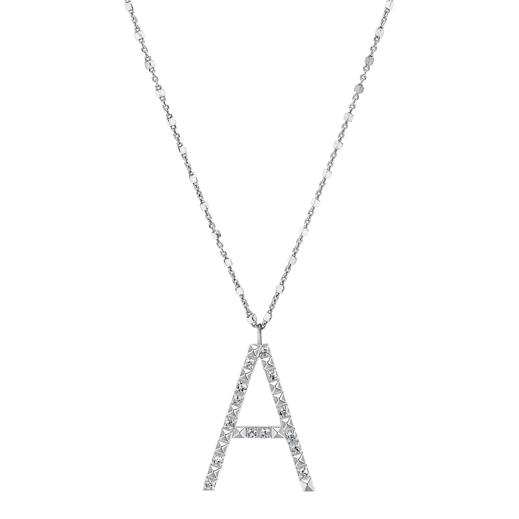 Rosato Collana lettera A cubica lettere - CUBICA LETTERE - argento