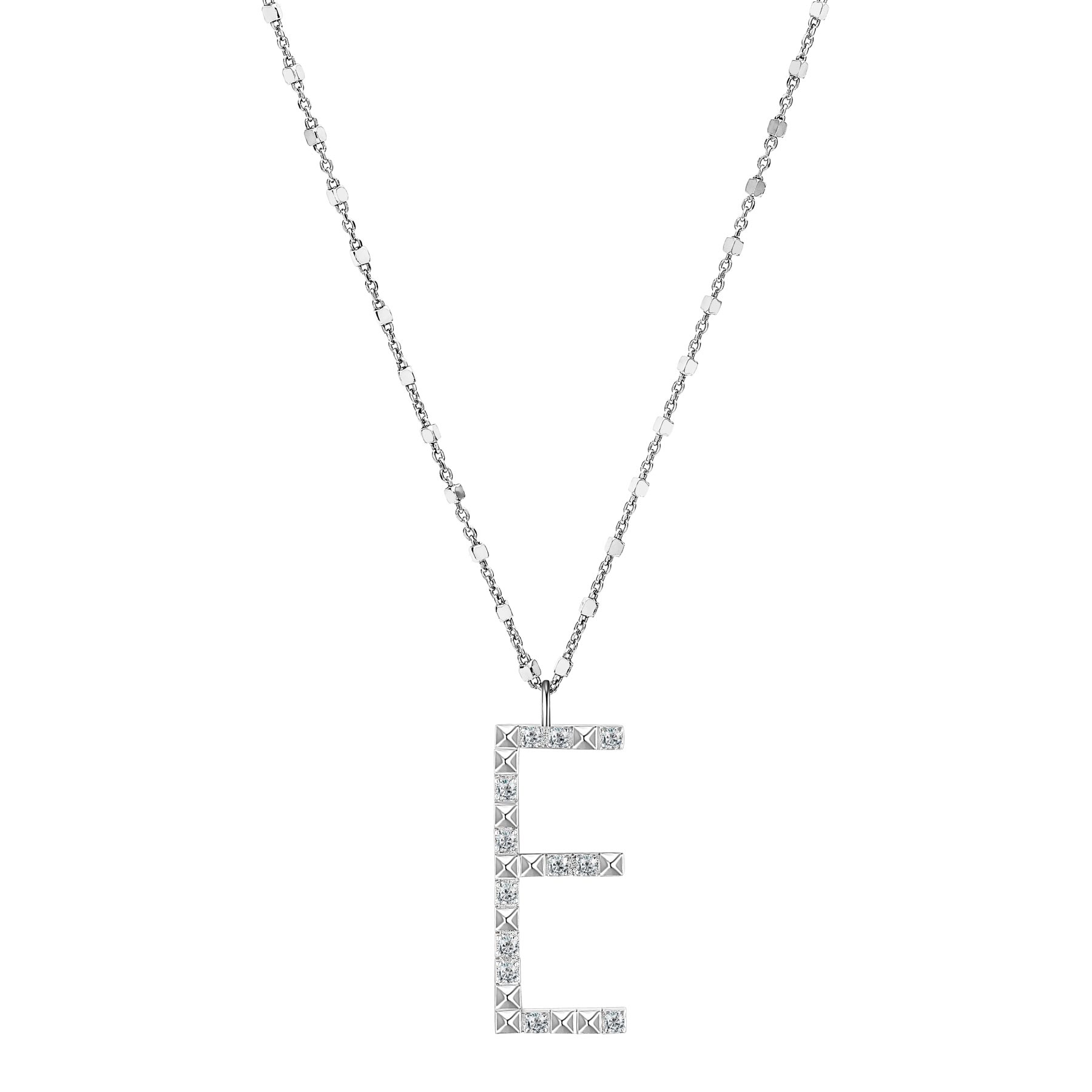 Rosato Collana lettera E cubica lettere - CUBICA LETTERE - argento