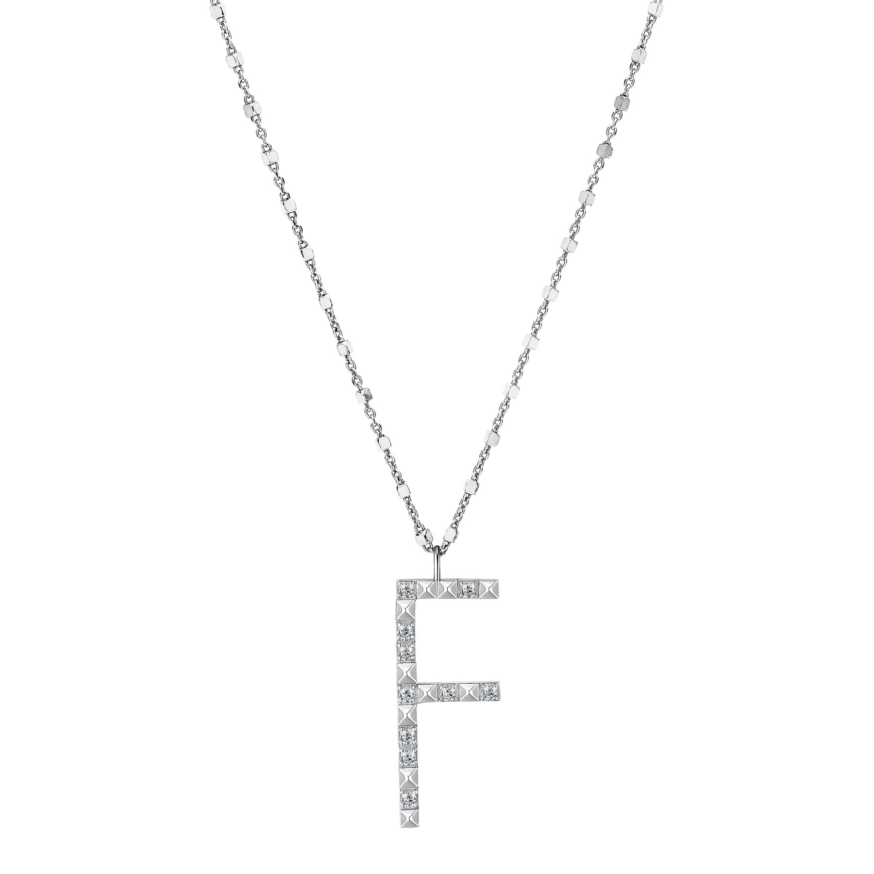 Rosato Collana lettera F cubica lettere - CUBICA LETTERE - argento