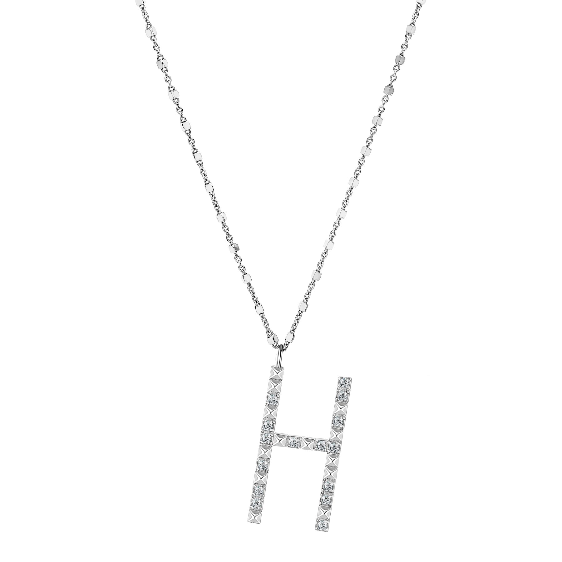 Rosato Collana lettera H cubica lettere - CUBICA LETTERE - argento