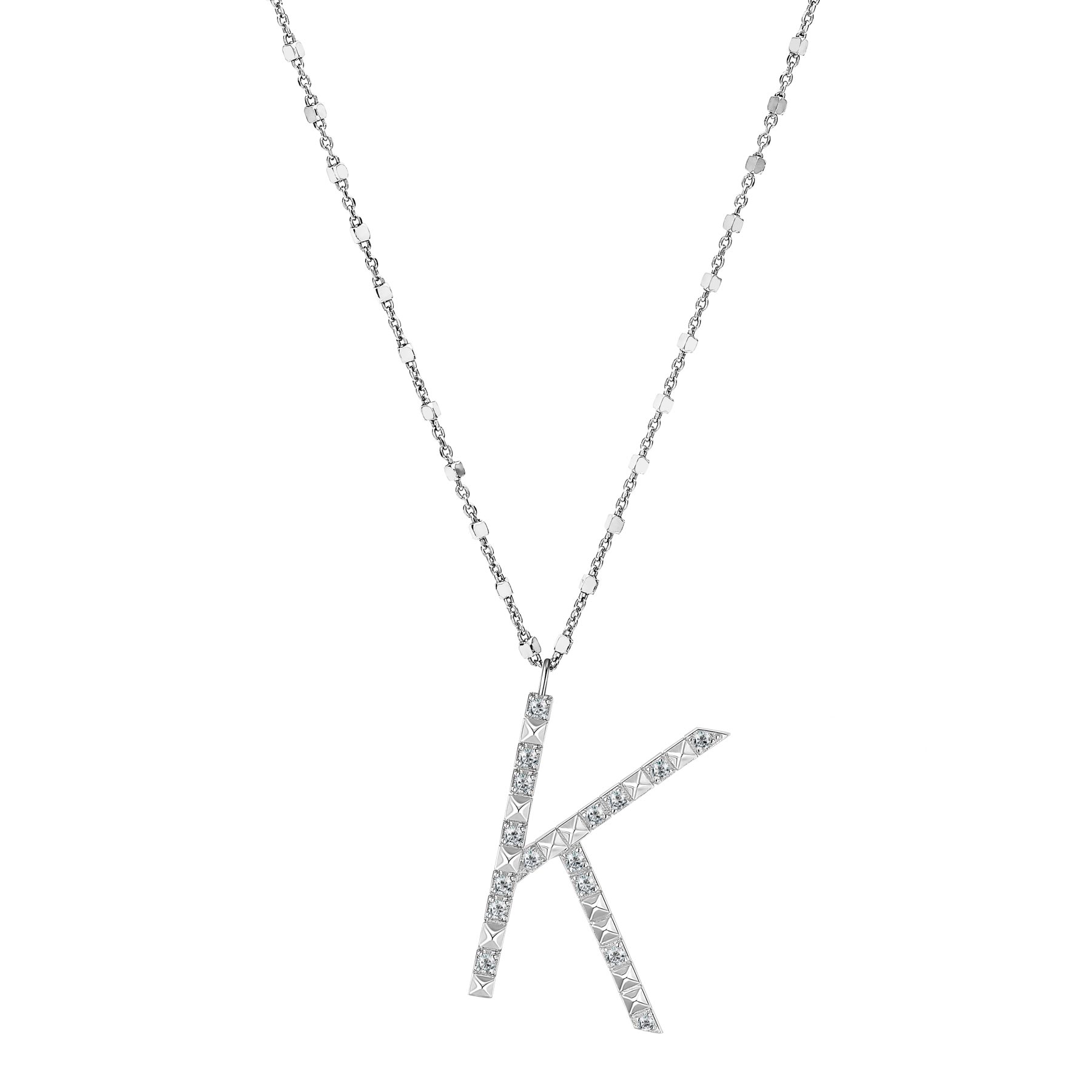 Rosato Collana lettera K cubica lettere - CUBICA LETTERE - argento
