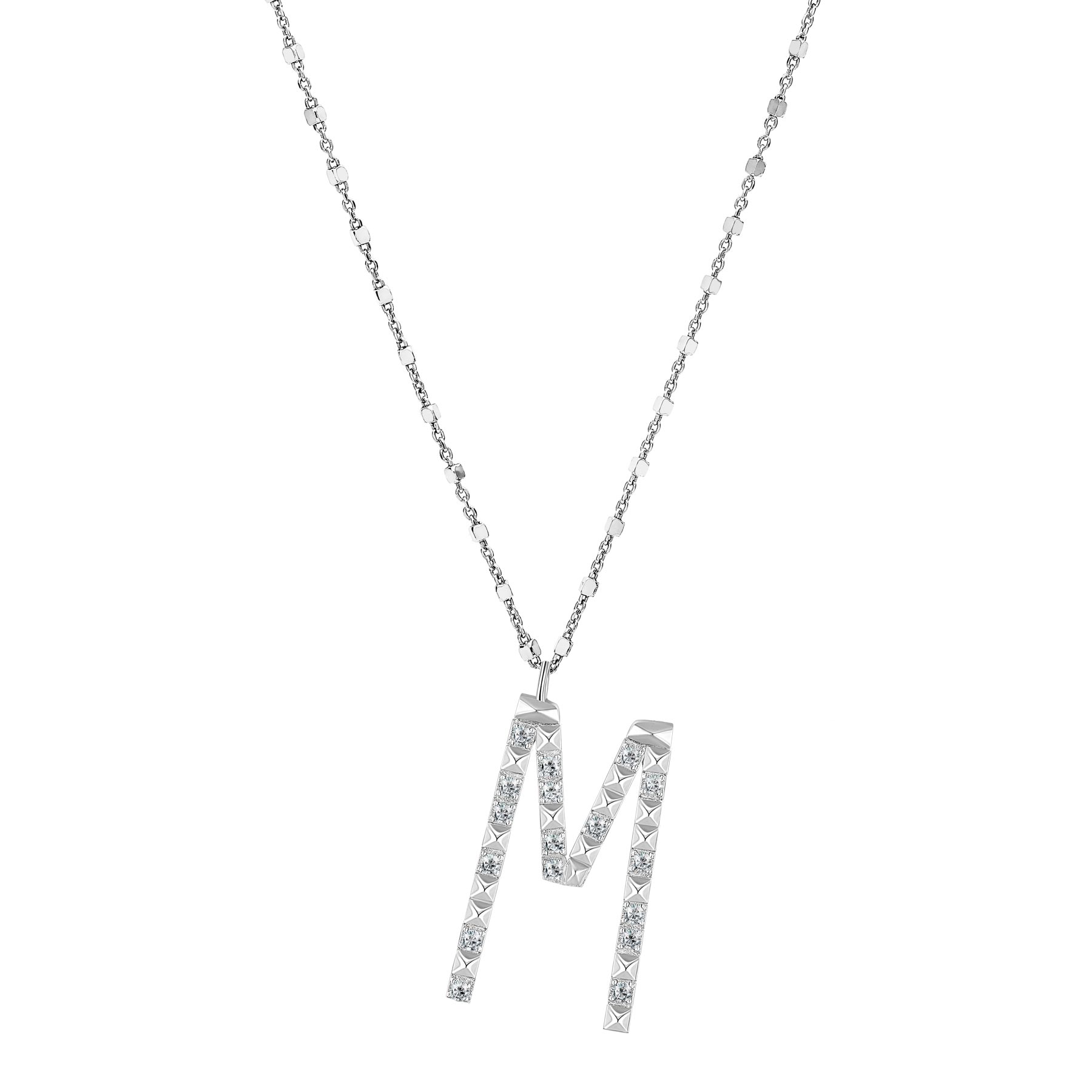 Rosato Collana lettera M cubica lettere - CUBICA LETTERE - argento