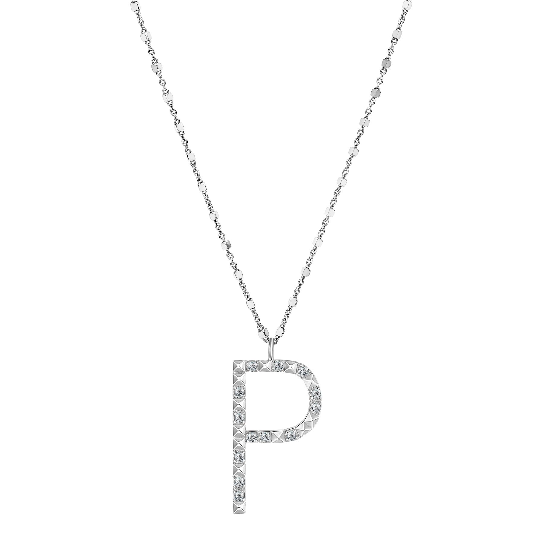 Rosato Collana lettera P cubica lettere - CUBICA LETTERE - argento