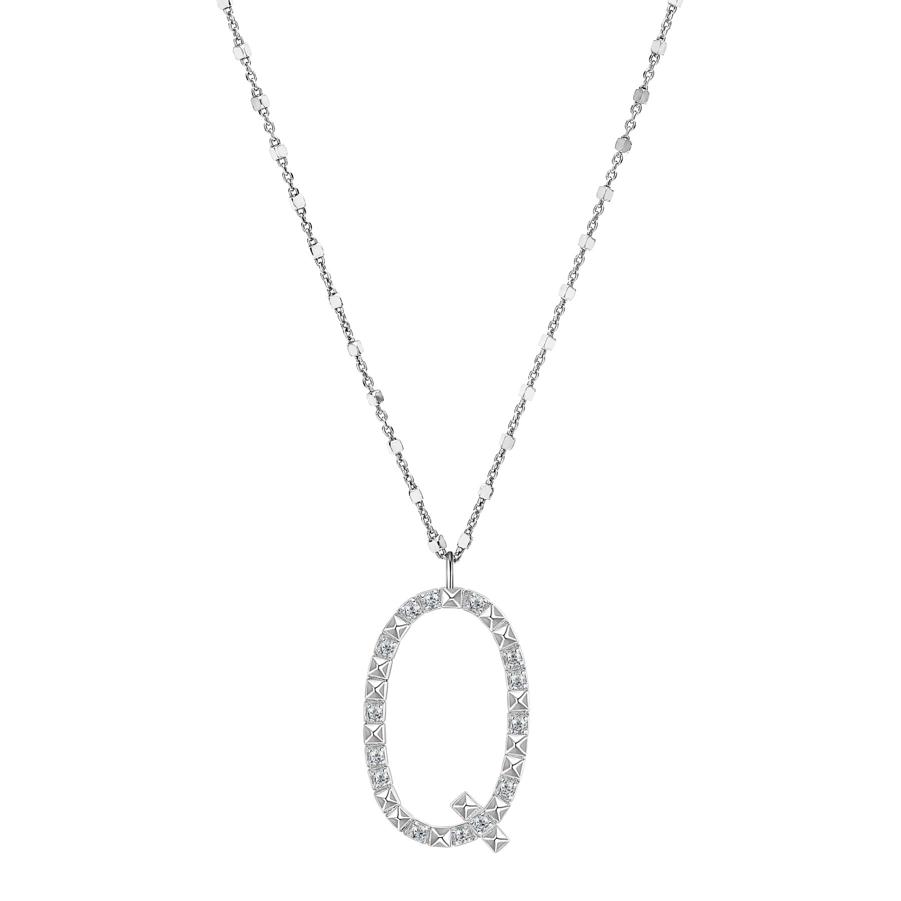 Rosato Collana lettera Q cubica lettere - CUBICA LETTERE - argento